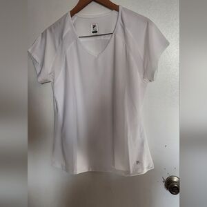 Women's White V-Neck Top